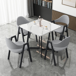 阳台茶桌椅组合洽谈桌小方桌客厅家用小户型茶几咖啡店奶茶店桌子