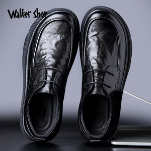 WalkerShop奥卡索奢侈品男鞋大牌真皮商务正装皮鞋厚底英伦休闲鞋