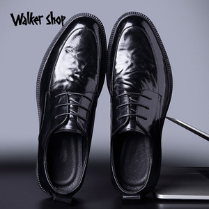 WalkerShop奥卡索奢侈品男鞋大牌商务休闲皮鞋男真皮内增高正装鞋