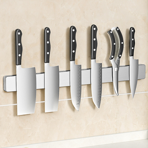 磁铁刀架厨房置物架壁挂式不锈钢吸铁石磁铁磁性菜刀具收纳免打孔
