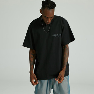 essentials反光宽松polo衫短袖t恤正品fear of god fog复线潮牌夏