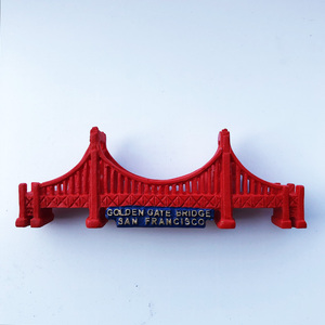 金门大桥磁铁冰箱贴旅游纪念装饰工艺品美国旧金山树脂留言贴礼物