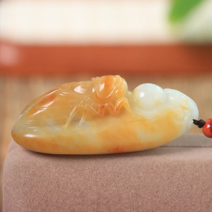 一鸣惊人玉蝉手把件