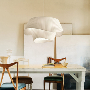 卧室吊灯法式中古ins风北欧巴黎现代简约缎面布艺灯具客 餐厅主灯