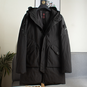 客供机理面料 90白鸭绒 专柜撤柜剪标中长款冬羽绒服品牌男装外套