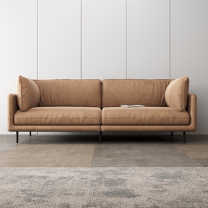 驼色沙发布艺