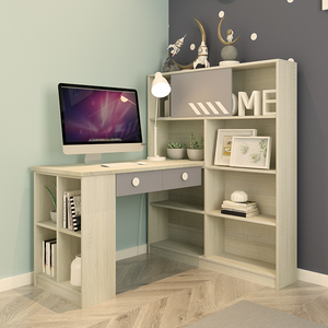 儿童男书柜带书桌