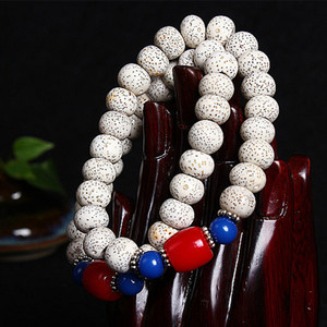寺院广结佛缘 免费结缘天然星月菩提子配玛瑙佛珠手串手链念珠