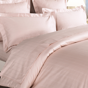 外贸出口100支500根埃及纯棉四件套床单款提花纯色高纱织高密美式