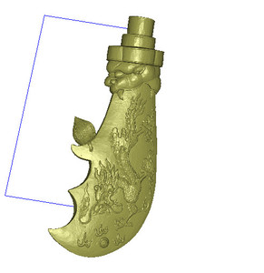 青龙偃月大刀stl圆雕图电脑雕刻三维3d立体模型扫描打印关公刀