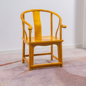 金丝楠木圈椅实木仿古红木太师椅新中式客厅会客泡茶围椅简约餐椅