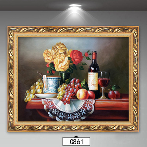 欧式餐厅饭厅装饰画美式风格厨房墙上单幅挂画简欧油画水果壁画横