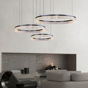 现代简约意式极简圆环客厅吊灯设计师创意轻奢样板房餐厅卧室灯具