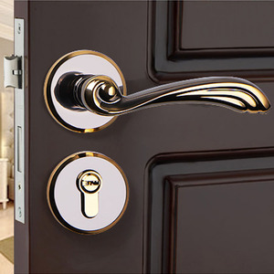 宾士房门静音五金锁具欧式室内卧室门锁木门执手机械门锁分体锁具