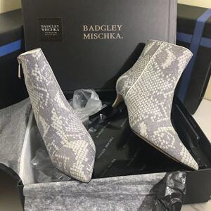 badgley mischka 百吉利米西卡专柜撤柜真皮高跟宴会气质女神踝靴