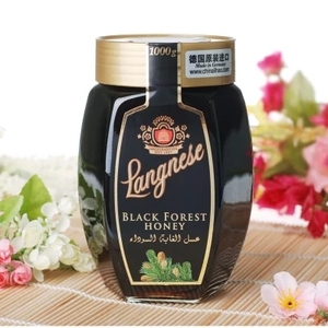 琅尼斯黑森林蜂蜜纯德国原装进口天然黑蜂蜜大玻璃瓶1000克2斤