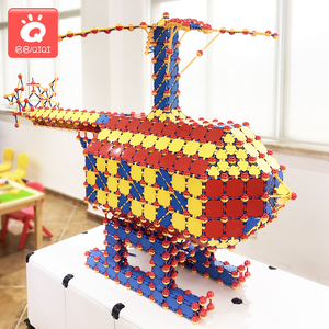 拼装塑料拼插积木建构球玩具立体组装智力儿童益智女孩积木男孩