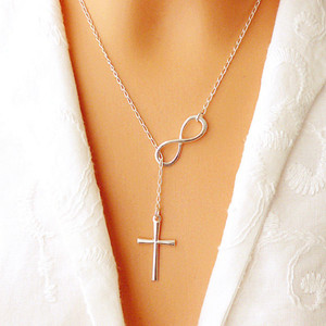 欧美时尚个性8字十字架毛衣链树叶小鸟珍珠女流行项链 速卖通爆款