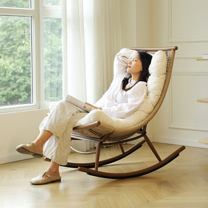 摇椅躺椅懒人家用网红藤编摇摇椅大人庭院阳台单人休闲沙发椅子