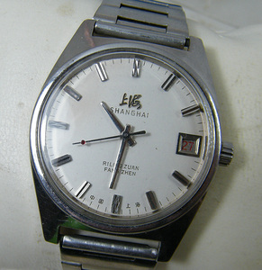 70年代上海牌7221型机械手表rili-快拨日历7120日历款二手古董表