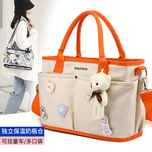 日本代购妈咪包便携手提单肩包休闲百搭斜挎母婴包妈妈外出带娃包