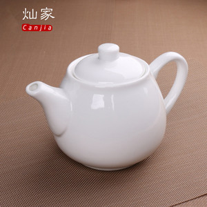 大容量大同壶纯白咖啡壶创意茶壶欧式凉水壶陶瓷壶酒店家用水壶