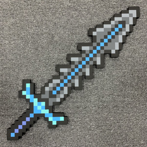 我的世界周边大灰剑剑75厘米eva泡沫钻石长剑新款现货史蒂夫工具