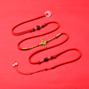 易明开光居安岁保庆红绳腰链生肖牛属牛2021牛年本命年红腰带链