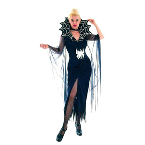 万圣节舞会服装 女巫恶魔天使精灵服 黑色蜘蛛女紫色蜘蛛精皇后服