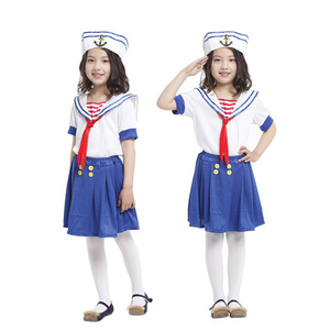 cosplay儿童节表演服 女童船长海军水手舰长服 欧美小水手服