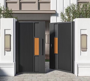 入户铝艺别墅大门庭院户外花园门单双开门电动移门欧式家用院门