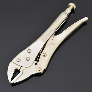 华丰巨箭省力折弯钳弧形调节曲口鱼嘴快速铬钒钢圆口10寸大力钳子