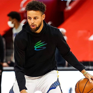 喜鹿堡旗舰店天猫库里同款卫衣男圆领克莱汤普森勇士队篮球训练衣服