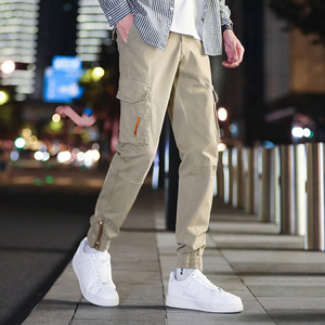 机能风工装裤男秋冬季重工休闲裤搭配aj1板鞋3高帮小白鞋穿的裤子