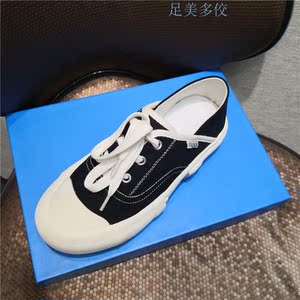 2022年哈姿顿帆布女鞋绿黑白低帮平底休闲布鞋//fashion纯色韩版