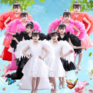 儿童环保时装秀幼儿园女孩走秀演出衣服天使亲子手工自制diy材料