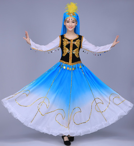 新疆塔塔尔族哈萨克族塔吉克族舞蹈服装乌兹别克族舞台演出服饰