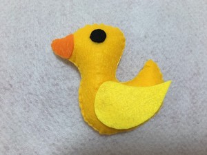 不织布手工diy布艺/幼儿园手工作业 仿真创意 动物 鸭子成品