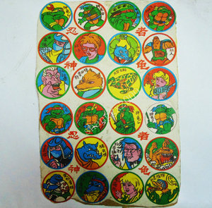 洋画片动漫卡片动画片 怀旧80后儿童题材老玩具硬壳啪叽 忍者神龟