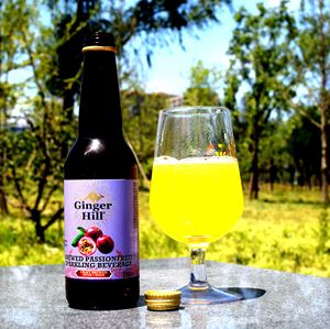 24瓶 浆山ginger hill 百香果汁型干姜水碳酸饮料 无醇啤酒330ml