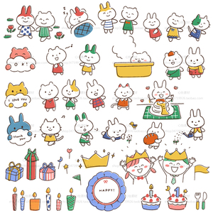 兔子家手帐素材