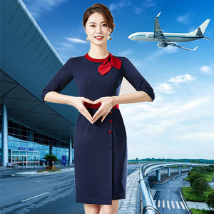 吉祥航空姐制服质感女装高级感职业连衣裙夏季前台案场客服工作装