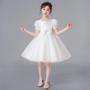 女童连衣裙夏装2024新款儿童白色婚纱裙子夏洋气小女孩公主裙夏季