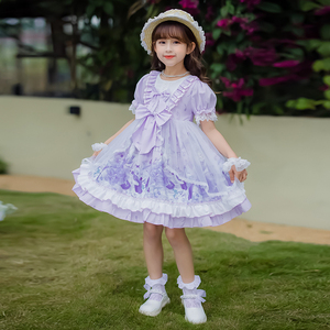 洛丽塔女童公主裙夏季洋装儿童lolita裙子小女孩短袖连衣裙夏装