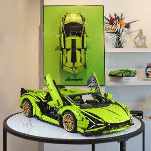 乐高积木兰博基尼跑车高难度益智拼装玩具汽车模型男孩8一12岁