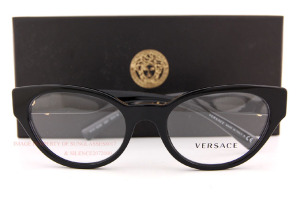 新款正品VERSACE 范思哲 3282 女士眼镜架镜框 GB1 黑色