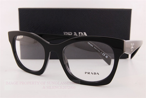 新款正品PRADA 眼镜架镜框 PR A05V 16K 黑色 52mm