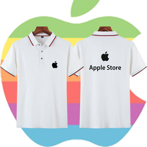 apple苹果标志短袖t恤专卖店男女工作服营销活动服定制纪念polo衫