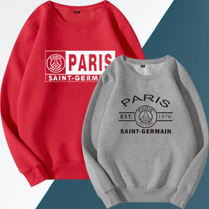 巴黎圣日耳曼球衣大巴黎足球运动上衣男秋冬宽松训练透气圆领卫衣