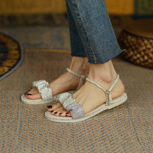 阿比让旗舰店天猫阿比让2021年夏天鞋子女凉鞋粗跟软底一字带凉皮鞋